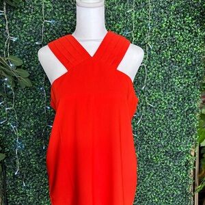 Ann Taylor Factory Size Small Tomato Red Summer Blouse